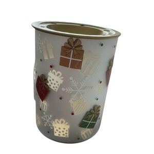 Yankee Candle Holiday Snowflake Holder - Gold and White